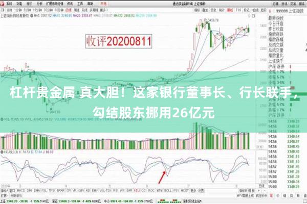 杠杆贵金属 真大胆！这家银行董事长、行长联手，勾结股东挪用26亿元