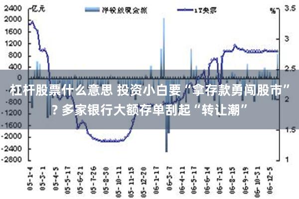 杠杆股票什么意思 投资小白要“拿存款勇闯股市”? 多家银行大额存单刮起“转让潮”