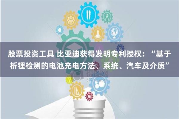 股票投资工具 比亚迪获得发明专利授权：“基于析锂检测的电池充电方法、系统、汽车及介质”